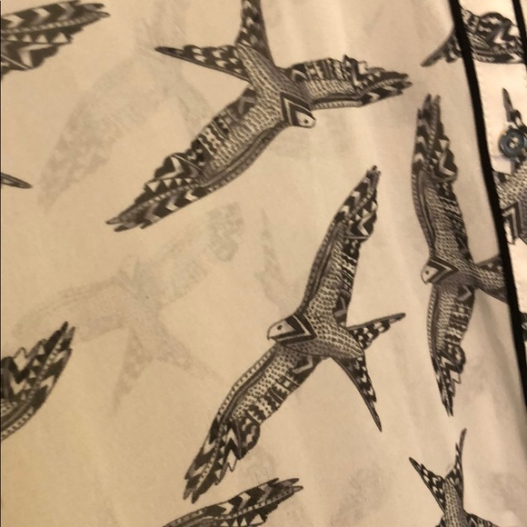 Worn Once Sheer Bird Patterned Blouse - Picture 3 of 5